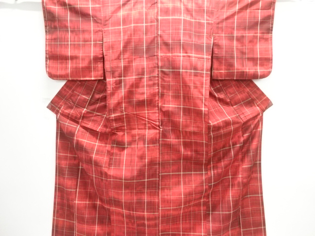 JAPANESE KIMONO / TSUMUGI / WOVEN GRID